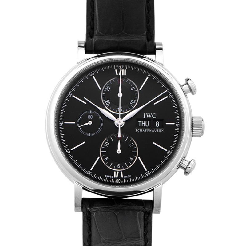 IWC Portofino Chronograph Automatic Black Dial Men's Watch