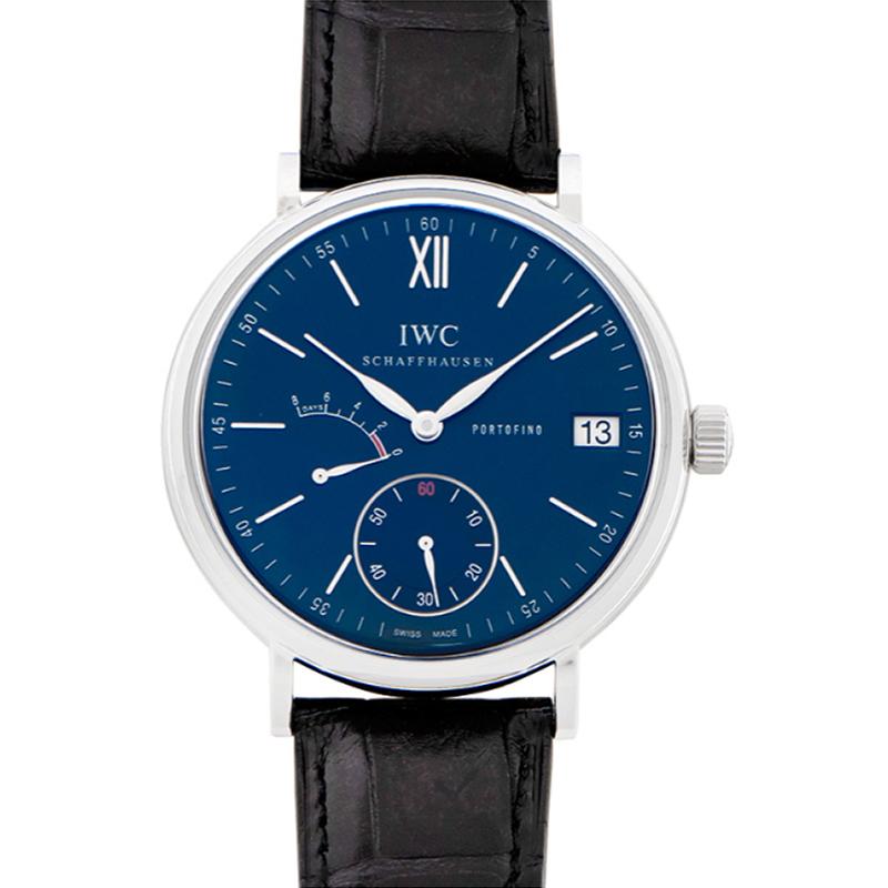 IWC Portofino Hand-Wound Eight Days Manual-winding Blue Dial Men's Watch