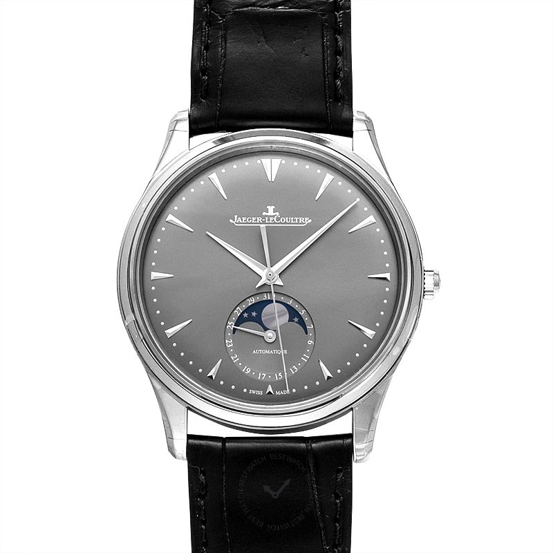 Jaeger LeCoultre Master Ultra Slim Moon Automatic Grey Dial Men's Watch