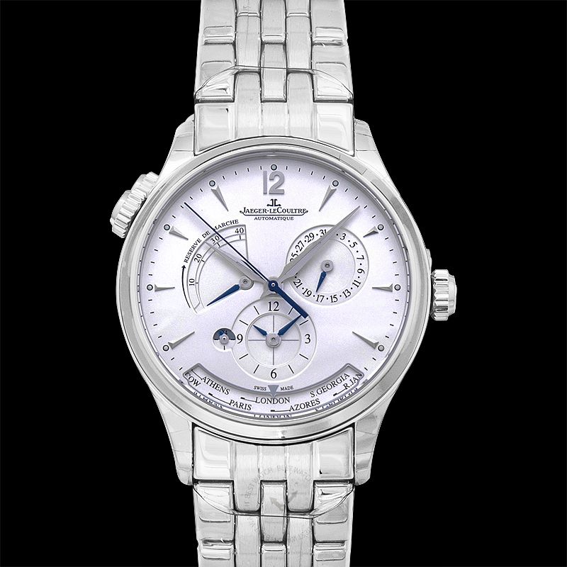 Jaeger LeCoultre Master Geographic Automatic Silver Dial Men's Watch