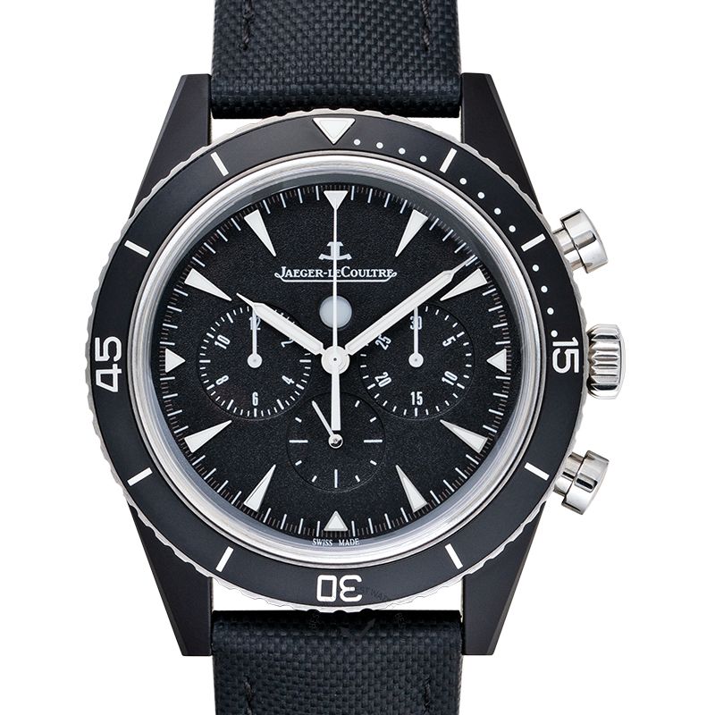 Jaeger LeCoultre Master Compressor Diving Chronograph Automatic Black Dial Men's Watch