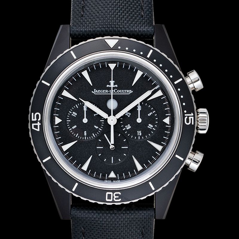 Jaeger LeCoultre Master Compressor Diving Chronograph Automatic Black Dial Men's Watch