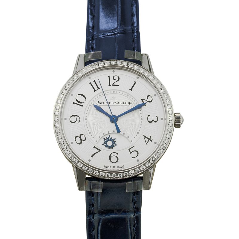 Jaeger LeCoultre Rendez-Vous Night & Day Medium Automatic Silver Dial Diamonds Ladies Watch