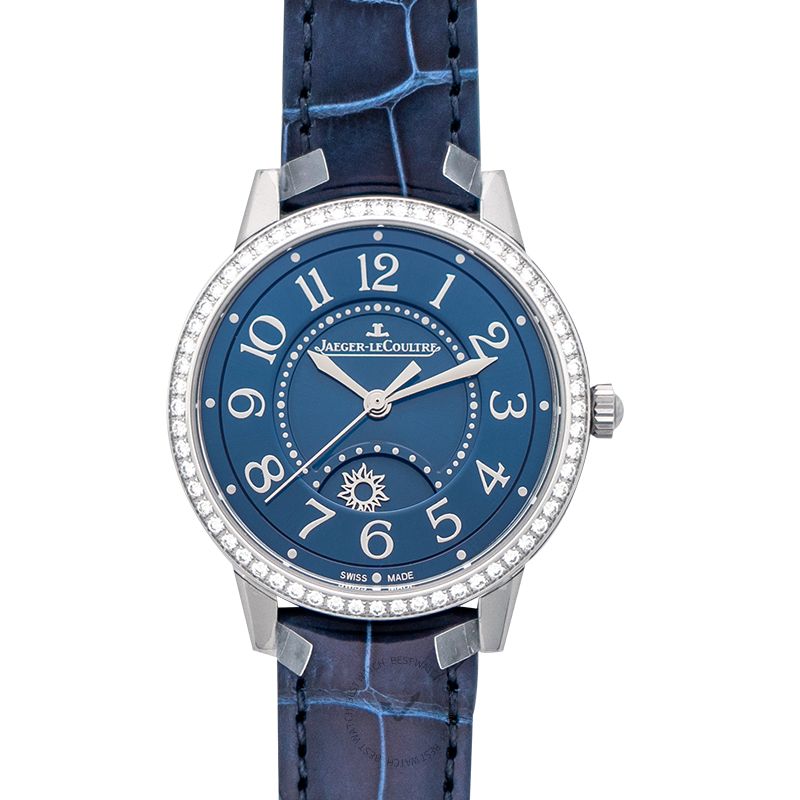 Jaeger LeCoultre Rendez-Vous Night & Day Medium Automatic Blue Dial Diamonds Ladies Watch