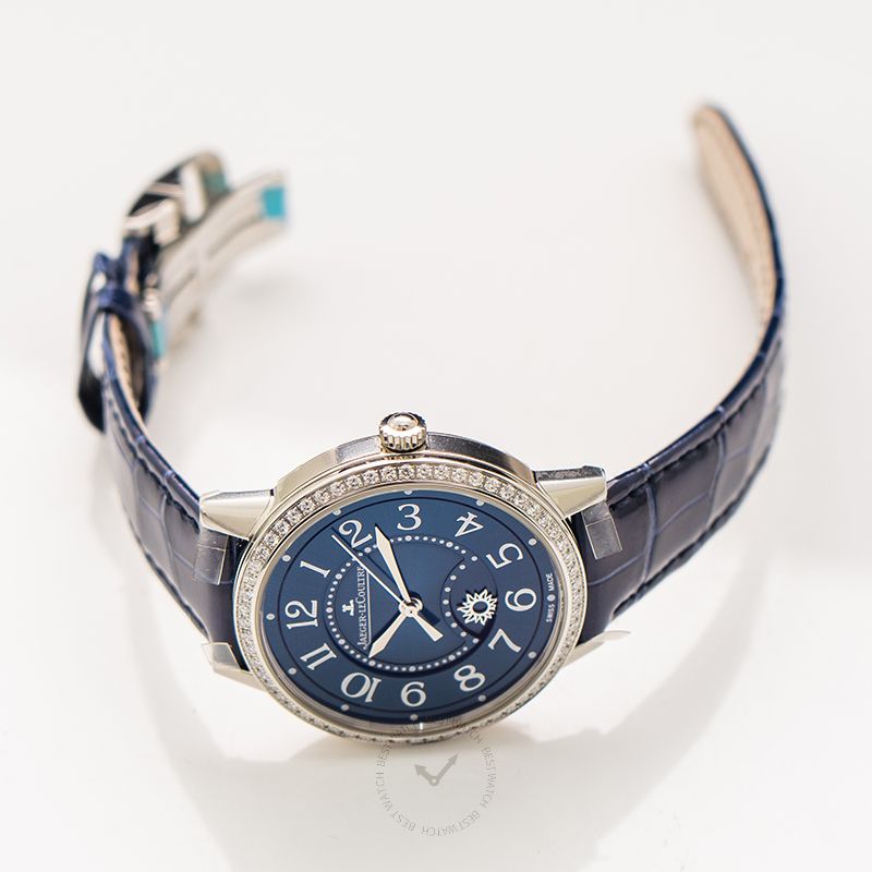 Jaeger LeCoultre Rendez-Vous Night & Day Medium Automatic Blue Dial Diamonds Ladies Watch