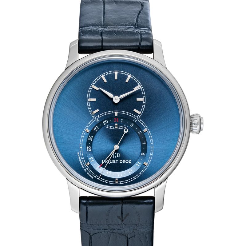 Jaquet Droz Grande Seconde Quantieme Satin-Brushed Blue 43mm Automatic Blue Dial Men's Watch