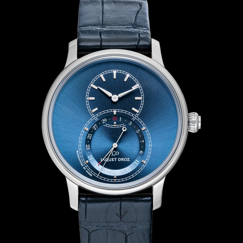 Jaquet Droz Grande Seconde Quantieme Satin-Brushed Blue 43mm Automatic Blue Dial Men's Watch