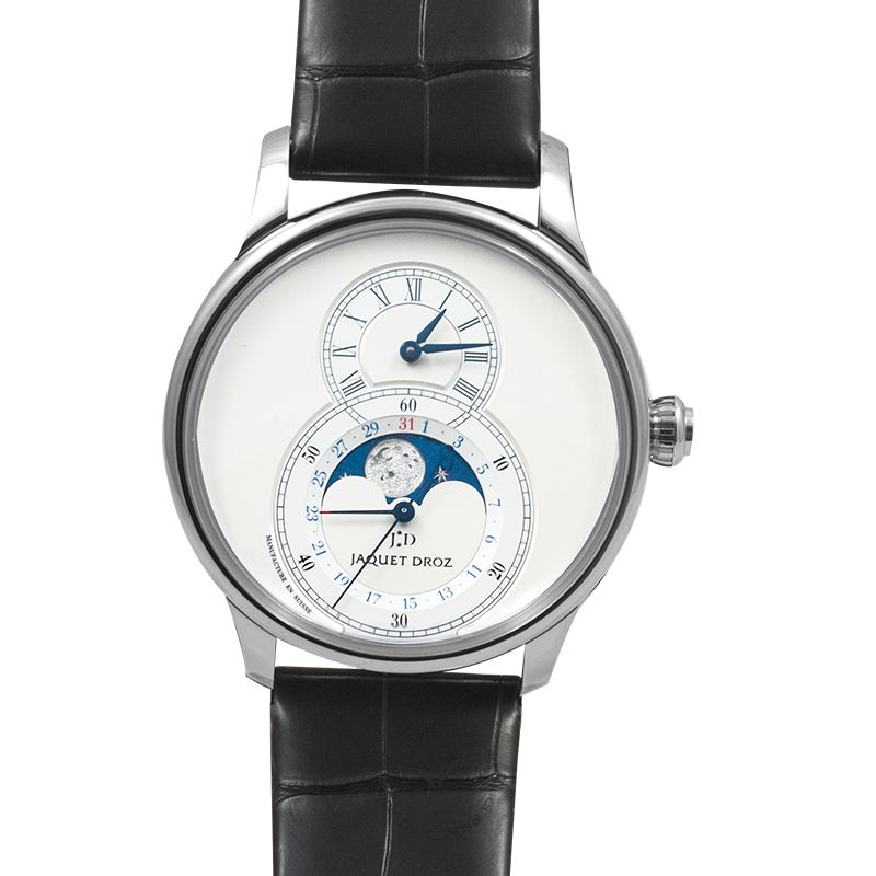 Jaquet Droz Grande Seconde Moon Silver 43mm Automatic Silver Dial Men's Watch