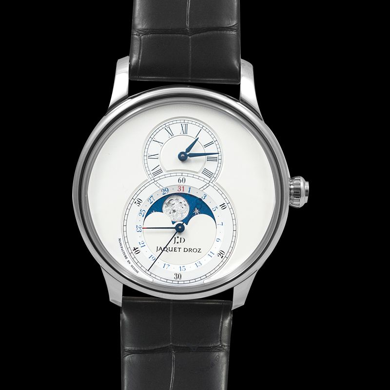 Jaquet Droz Grande Seconde Moon Silver 43mm Automatic Silver Dial Men's Watch