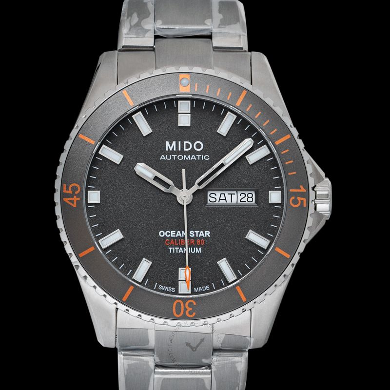 Mido Ocean Star Automatic Grey Dial Titanium Men's Watch