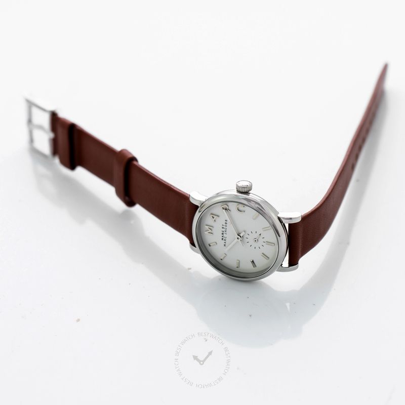 Marc By Marc Jacobs Baker Mini White Dial Brown Leather Ladies Watch