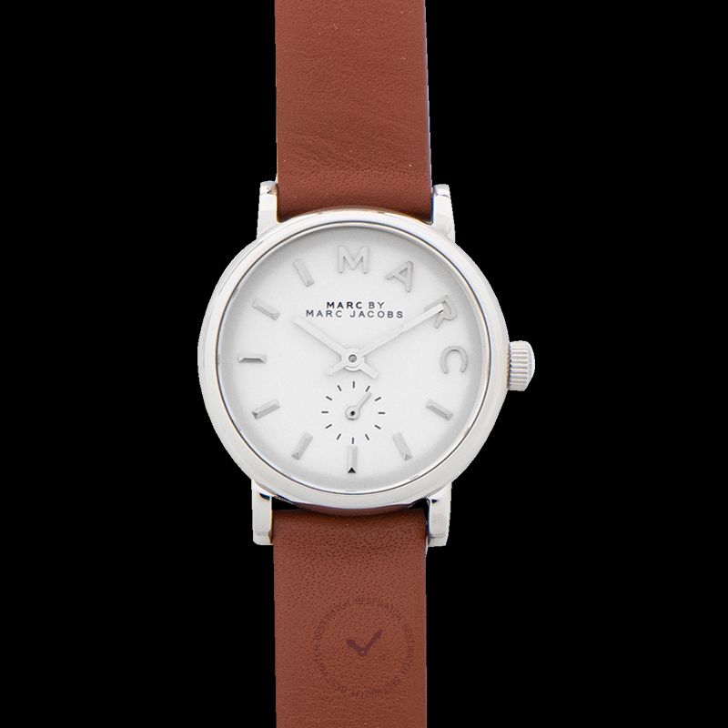 Marc By Marc Jacobs Baker Mini White Dial Brown Leather Ladies Watch