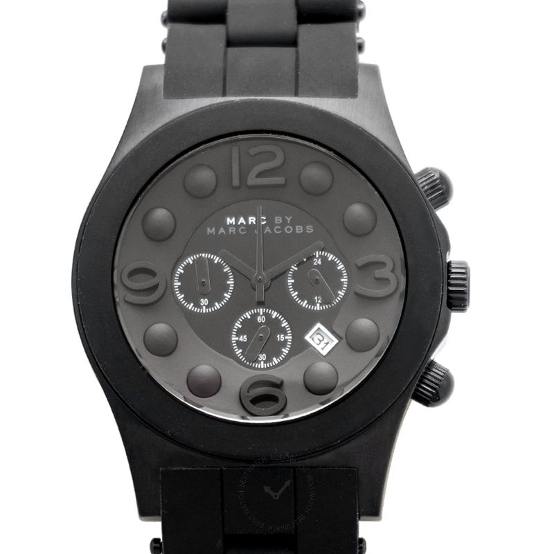 Marc By Marc Jacobs Pelly Chronograph Black Dial Steel Ladies Watch 40MM