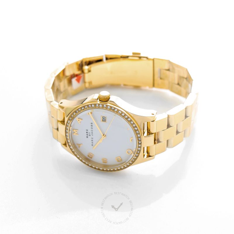 Marc By Marc Jacobs Henry White Dial Gold-Plated Stainless Steel Ladies Watch 40mm