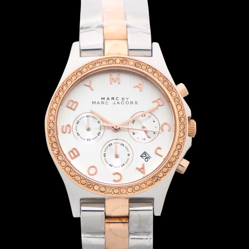 Marc By Marc Jacobs Henry Glitz Two Tone Stainless Steel Watch 40mm