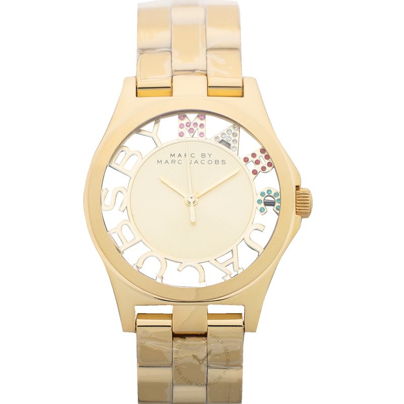 Marc By Marc Jacobs Henry Quartz Gold-tone Dial Ladies Watch