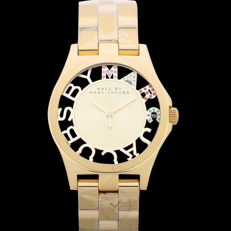 Marc By Marc Jacobs Henry Quartz Gold-tone Dial Ladies Watch