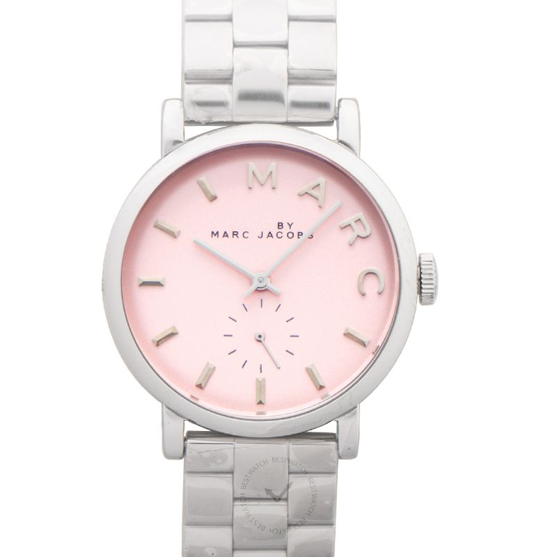 Marc By Marc Jacobs Baker Pink Dial Silver Ladies Watch 36mm