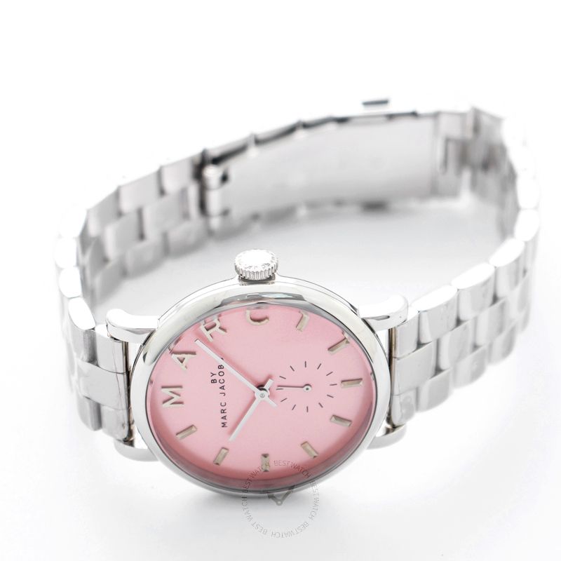 Marc By Marc Jacobs Baker Pink Dial Silver Ladies Watch 36mm