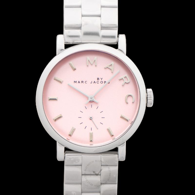 Marc By Marc Jacobs Baker Pink Dial Silver Ladies Watch 36mm