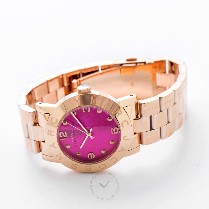 Marc By Marc Jacobs Amy Rose Gold Tone Watch 36mm