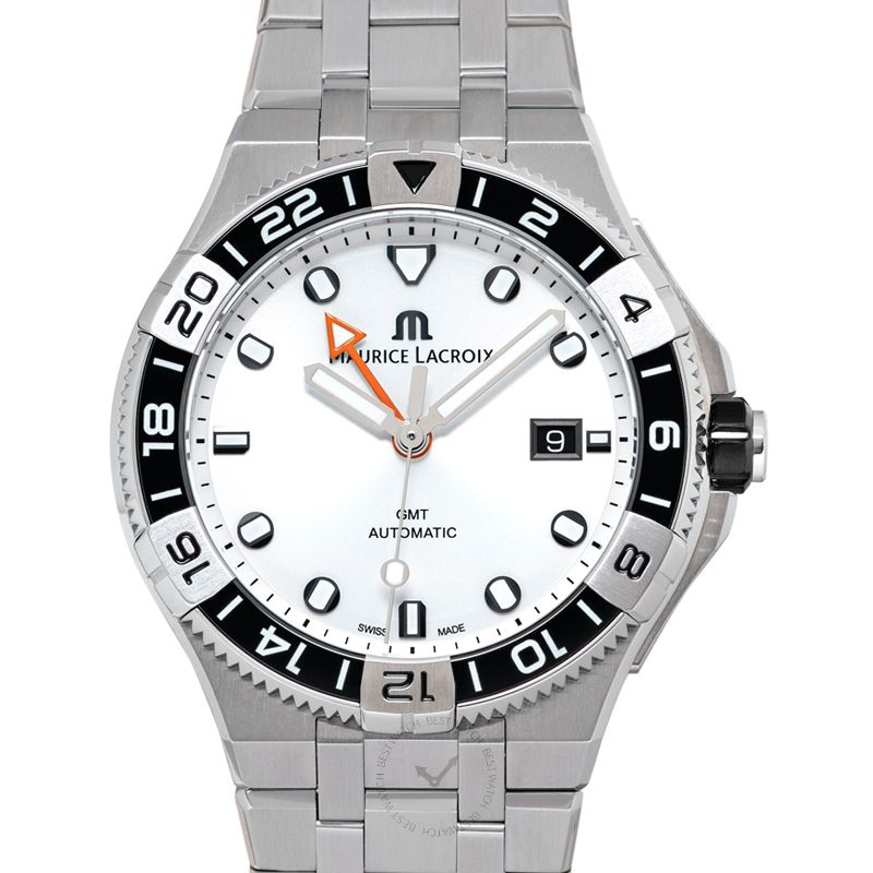 Maurice Lacroix Aikon Venturer GMT 43mm White Dial Strap Watch