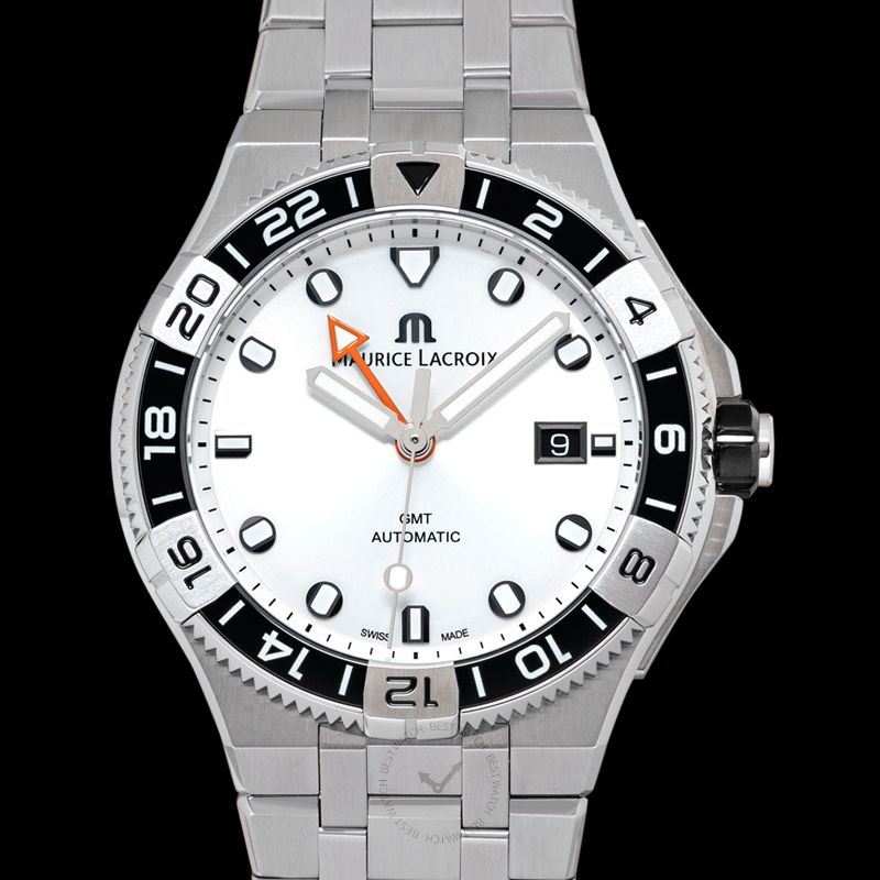 Maurice Lacroix Aikon Venturer GMT 43mm White Dial Strap Watch