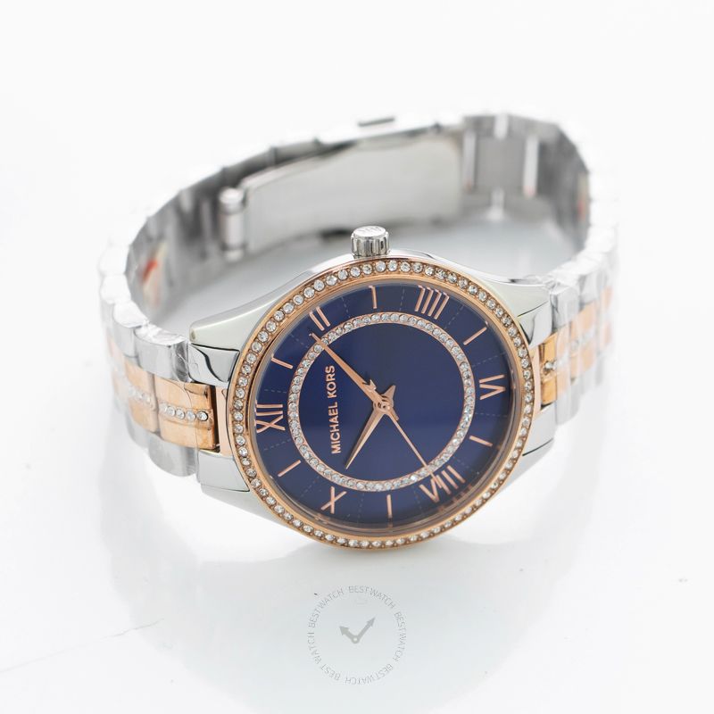 Michael Kors Michael Kors Lauyrn Quartz Crystal Blue Dial Ladies Watch 38mm