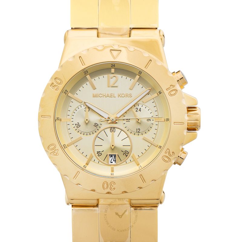 Michael Kors Chronograph Quartz Champagne Dial Ladies Watch 42 mm