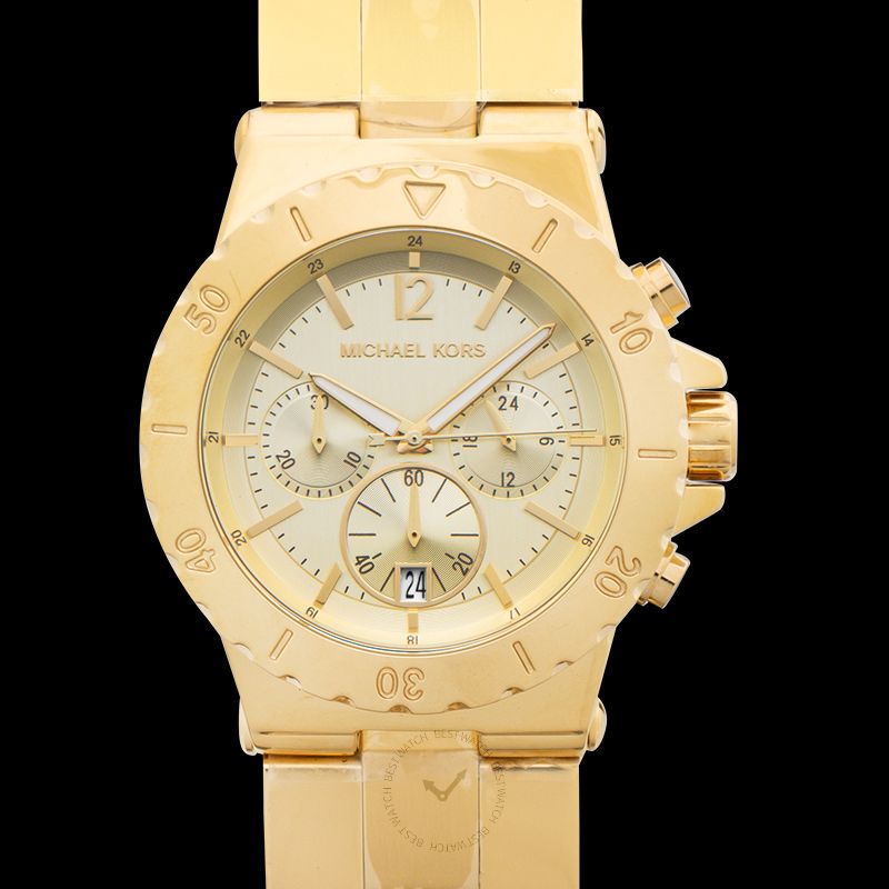 Michael Kors Chronograph Quartz Champagne Dial Ladies Watch 42 mm