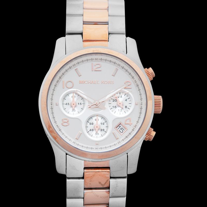 Michael Kors Chronograph Bracelet Silver-Tone Dial Ladies Watch 38 mm