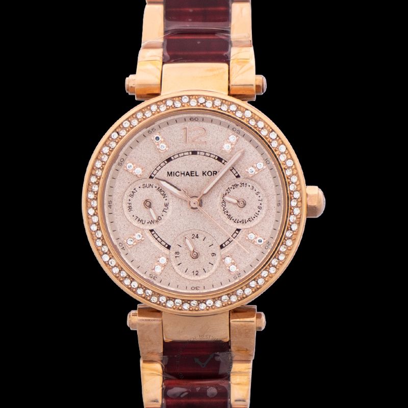 Michael Kors MICHAEL KORS Mini Parker Multi-Function Rose Dial Ladies Watch