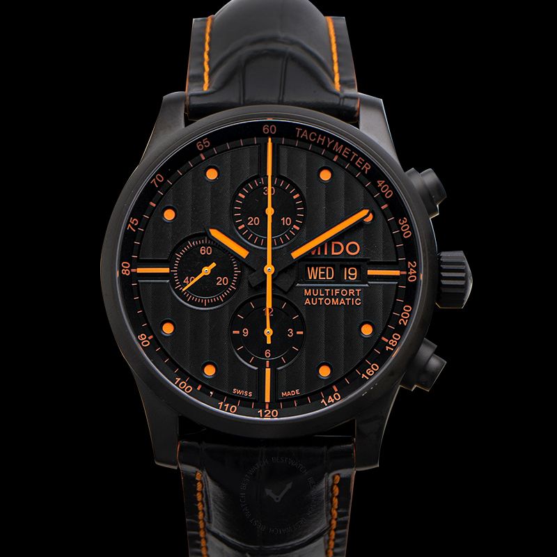 Mido Multifort Automatic Chronograph Black Dial Men's Watch