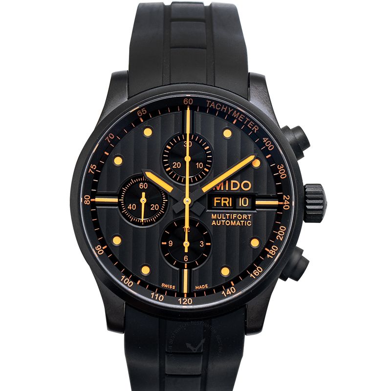 Mido Multifort Automatic Chronograph Black Dial Men's Watch