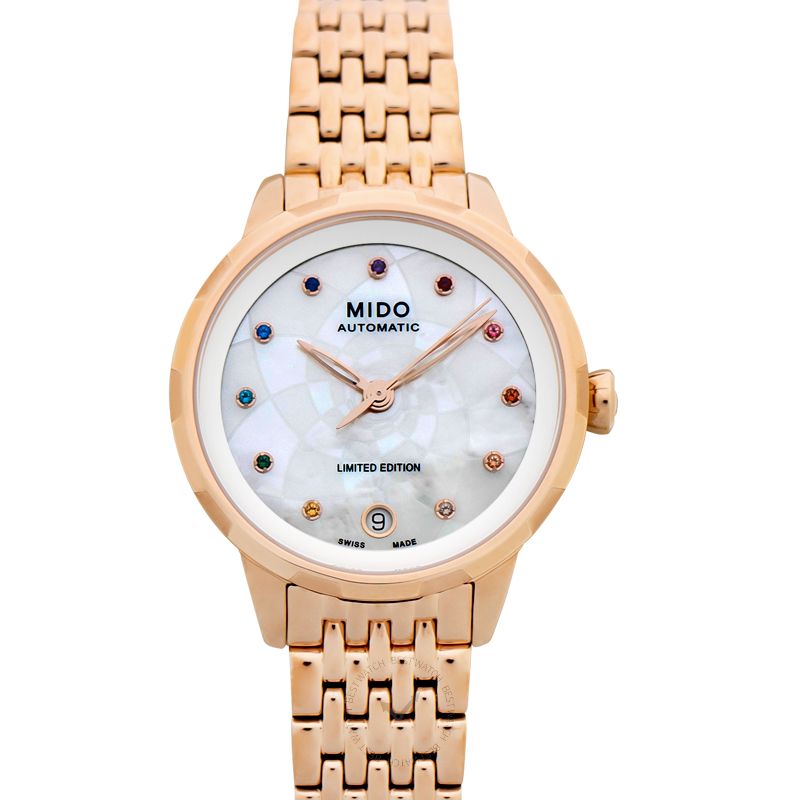 Mido Multifort Automatic Mother of pearl Dial Stainless Steel Ladies Watch