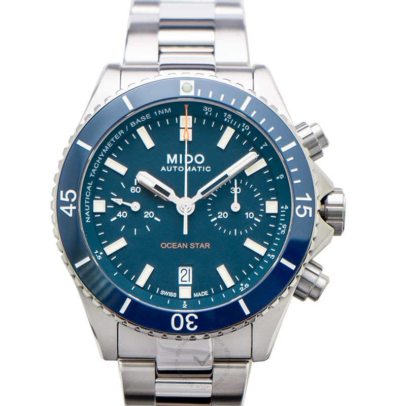 Mido Ocean Star CHRONOGRAPH Blue Dial Men's Watch 44mm