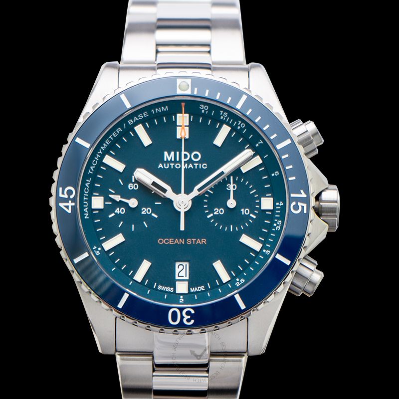 Mido Ocean Star CHRONOGRAPH Blue Dial Men's Watch 44mm