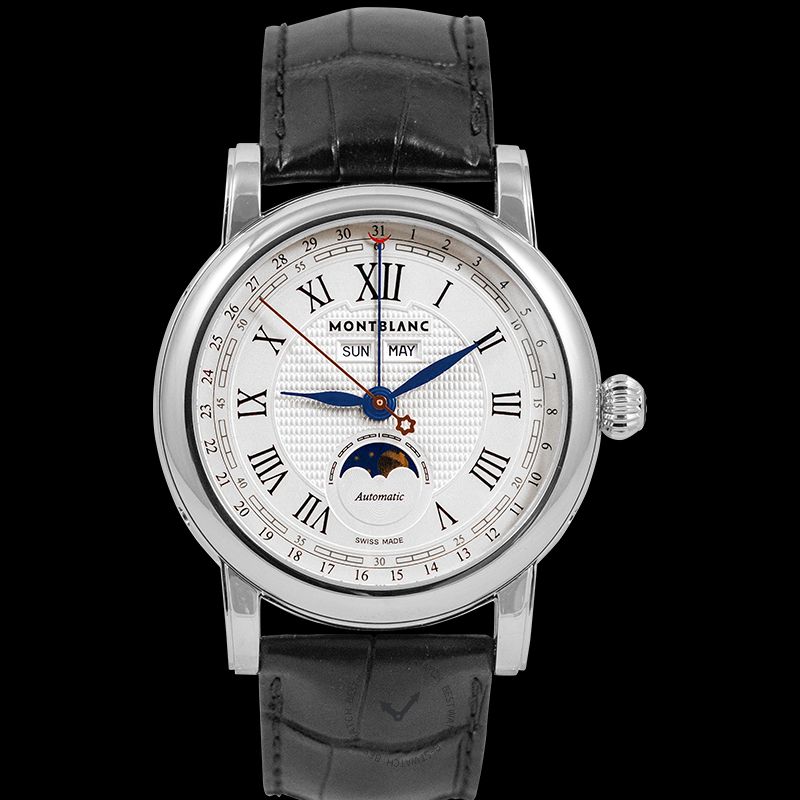 Montblanc Star Moon Phase Automatic Silver Dial Men's Watch