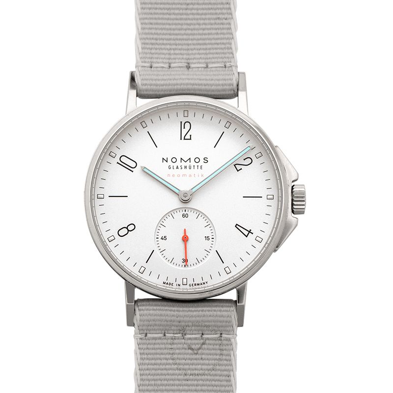 Nomos Glashuette Ahoi Neomatik Automatic White Dial 36.3mm Unisex Watch