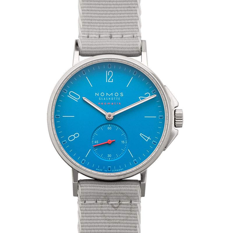 Nomos Glashuette Ahoi Neomatik Siren Blue Automatic Blue Dial 36.3mm Unisex Watch