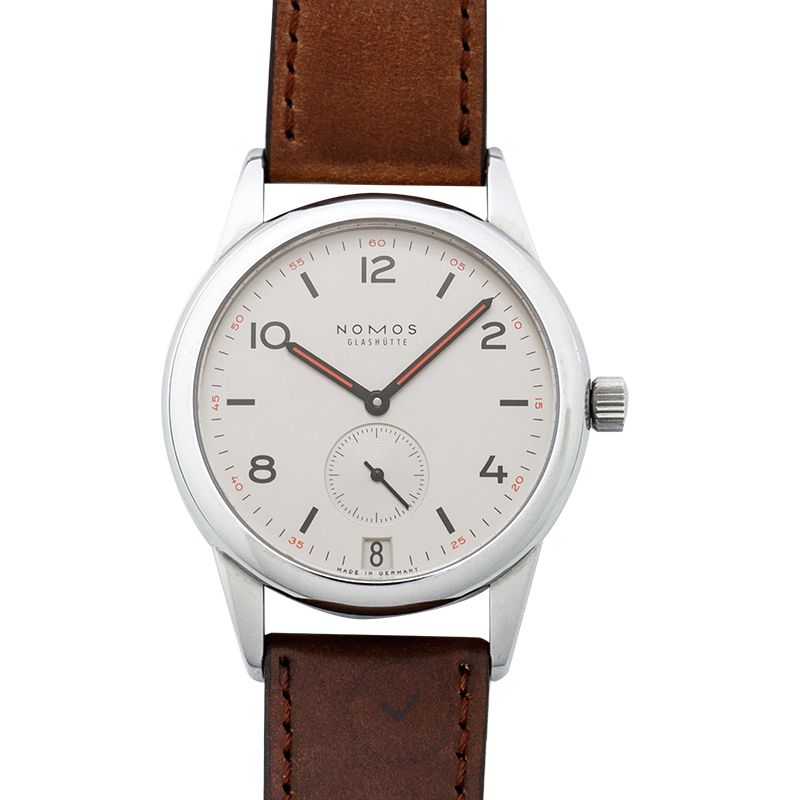 NOMOS Glashütte Club Date Manual-winding White Silver-plated Dial 38.5mm Men's Watch