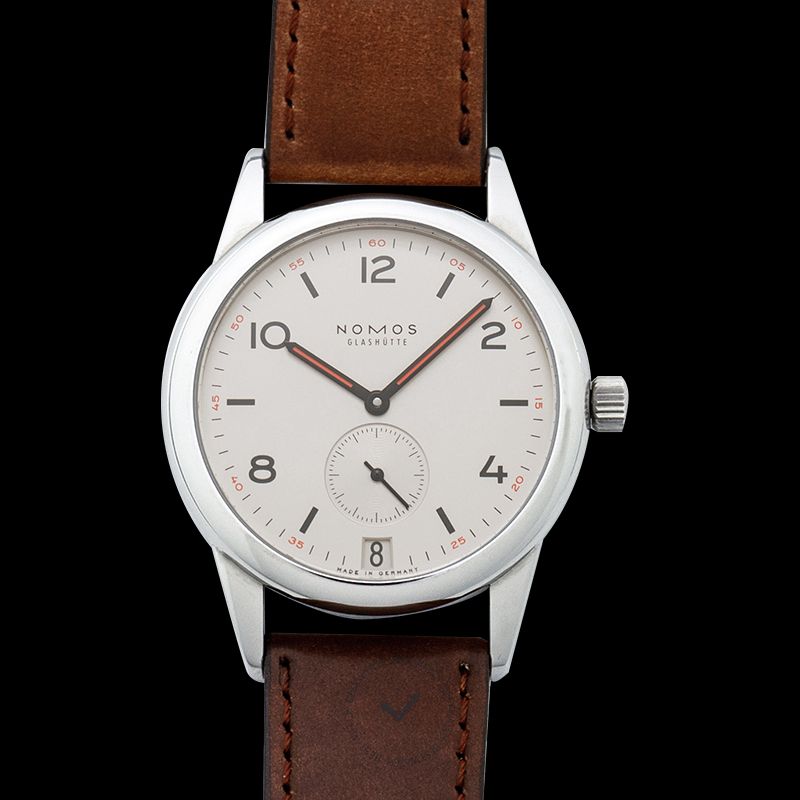 NOMOS Glashütte Club Date Manual-winding White Silver-plated Dial 38.5mm Men's Watch