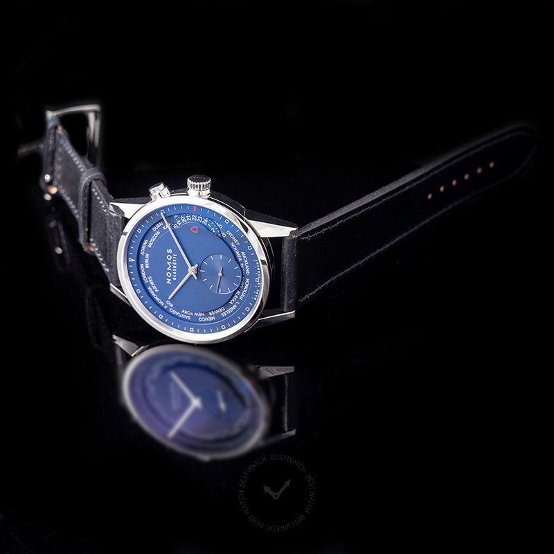 Nomos Glashuette Zurich World Time Midnght Blue Automatic Blue Dial 39.9mm Men's Watch