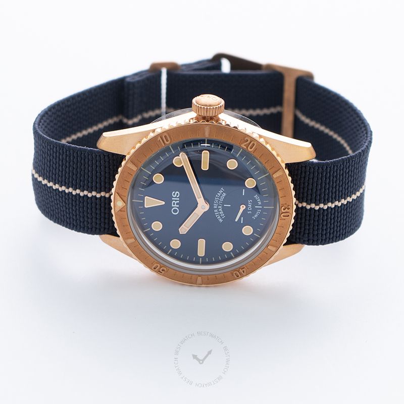 Automatic Blue Dial Bronze Men's Watch