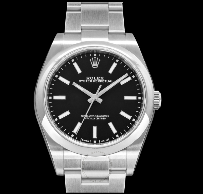 Rolex Oyster Perpetual 39 Black Steel 39mm