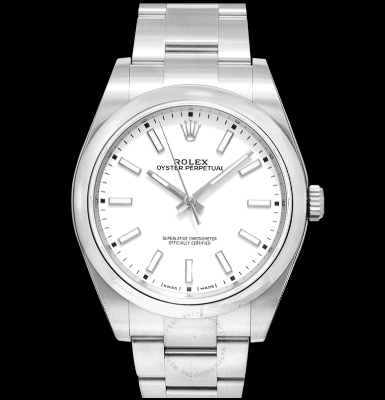 Rolex Oyster Perpetual Automatic White Dial Men's Watch 114300WSO