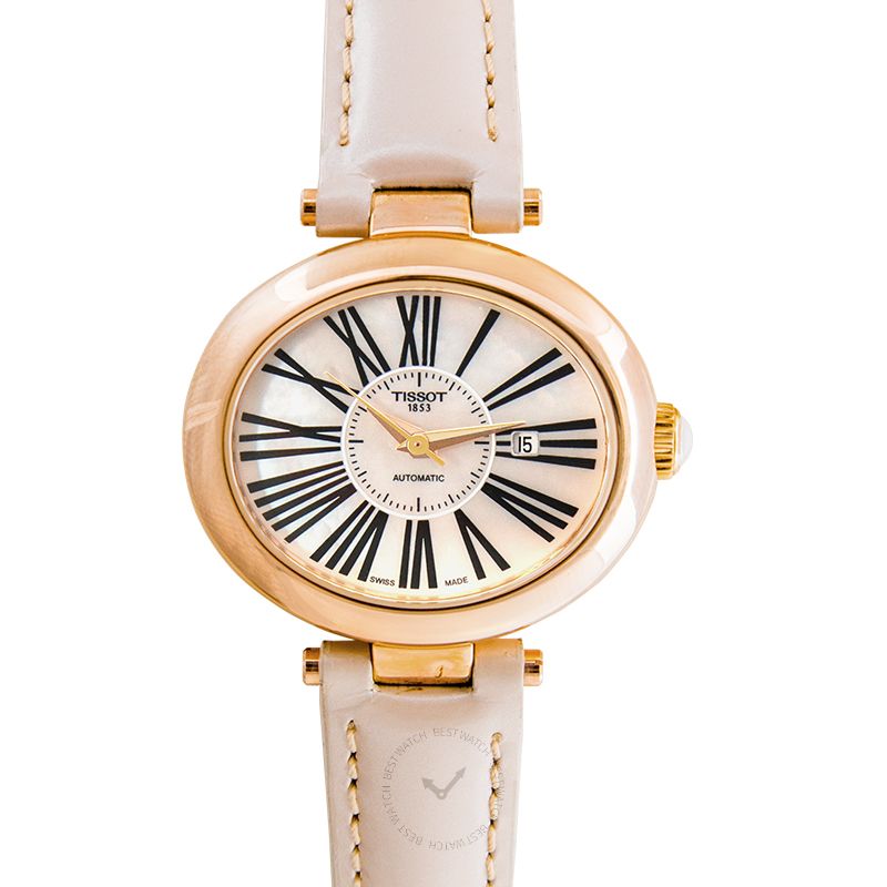 Tissot GLAMOROUS LADY AUTOMATIC 18K GOLD/Leather 31mm