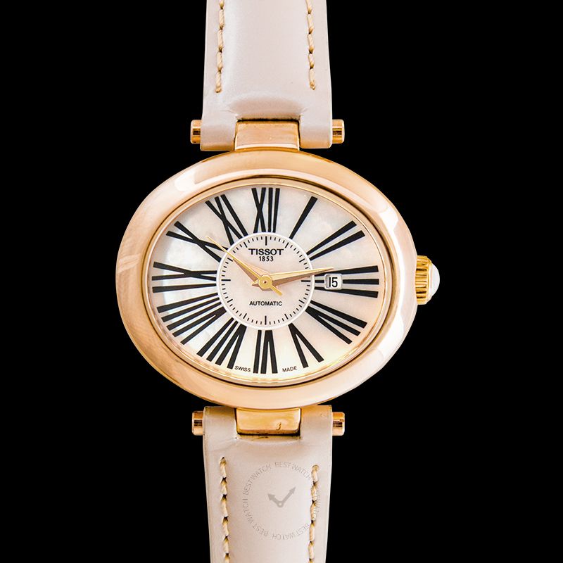 Tissot GLAMOROUS LADY AUTOMATIC 18K GOLD/Leather 31mm