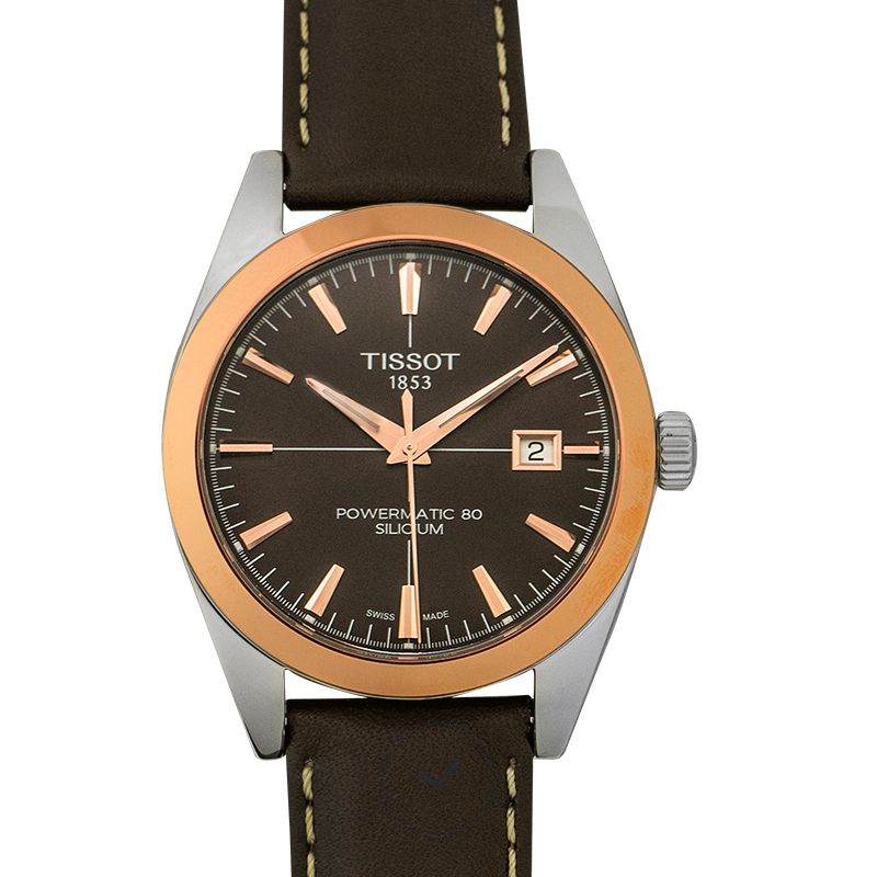 TISSOT T-Gold Gentleman Automatic Brown Dial Men's Watch