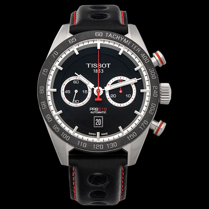 Tissot T-Sport PRS 516 Automatic Chronograph Black Dial Men's Watch